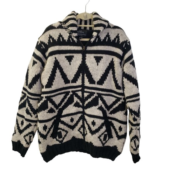 Lost Horizons Other - Lost Horizons 100% Wool Full Zip Aztec Print Jacket Size S/M